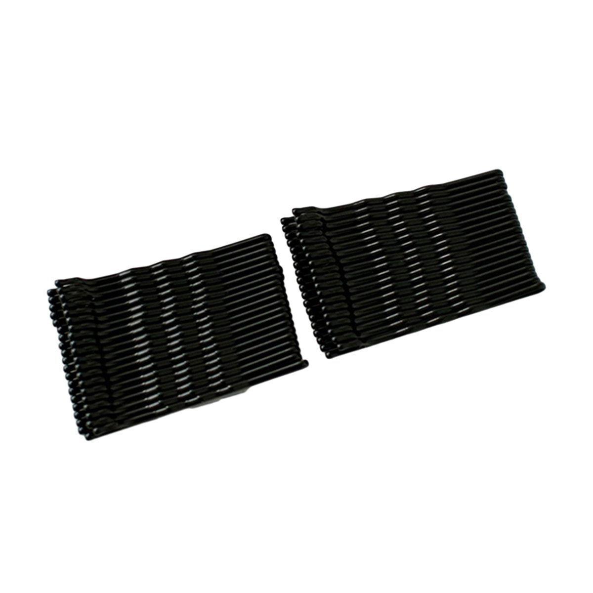 40 PCS Short Black Waved Hair Pins Bobby Pins Grips Salon Dance Hair Accessories - Long Flat Clip V528-YX-F26587