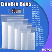 100X Bulk Clear Resealable PE Plastic Zip Bags - 4*6cm - 1PC Sample Only V528-ZIP-LOCK-80UM4X61PC
