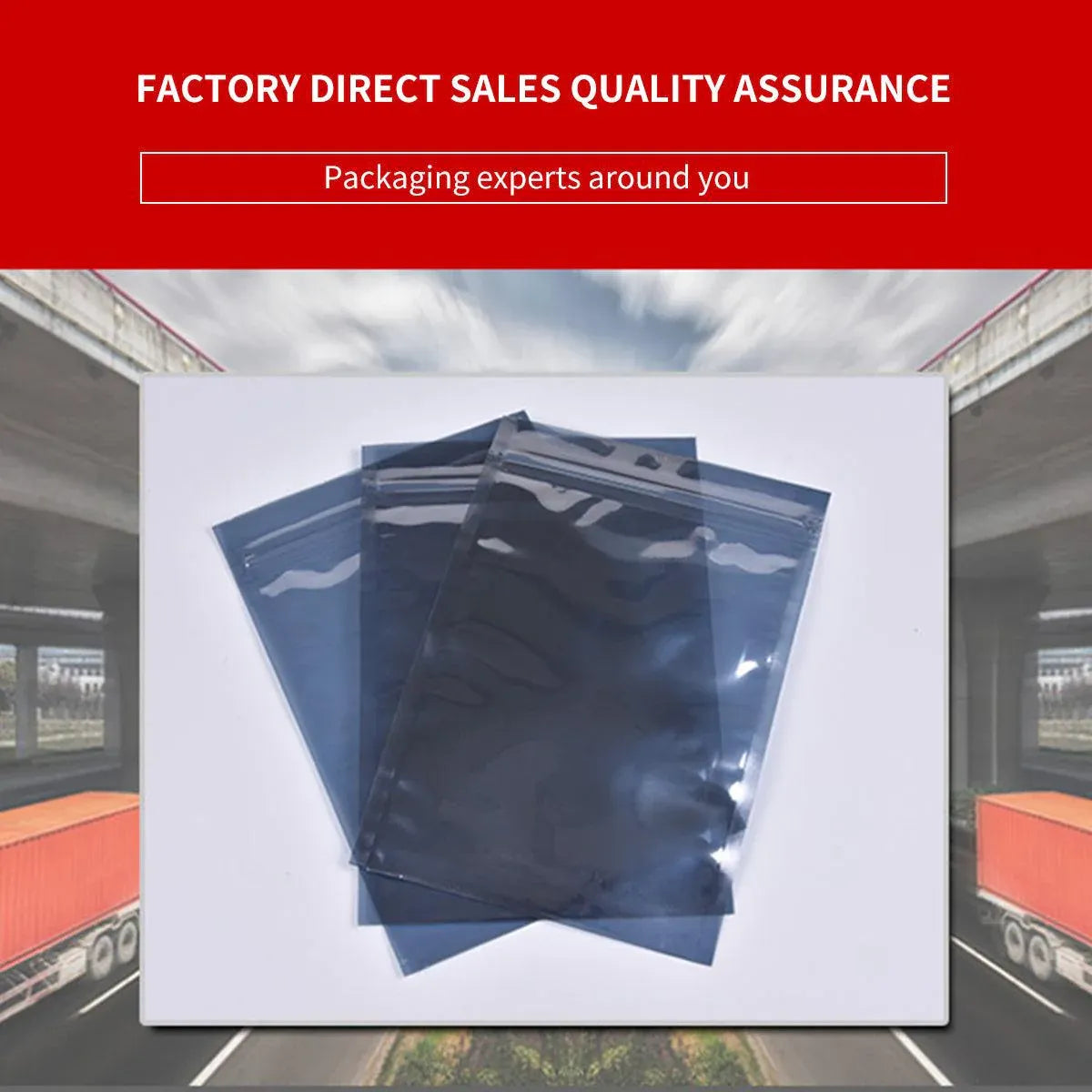 Plastic Self Sealing Bags 100PCS Anti Static Semi Transparent Resealable - 6x9cm