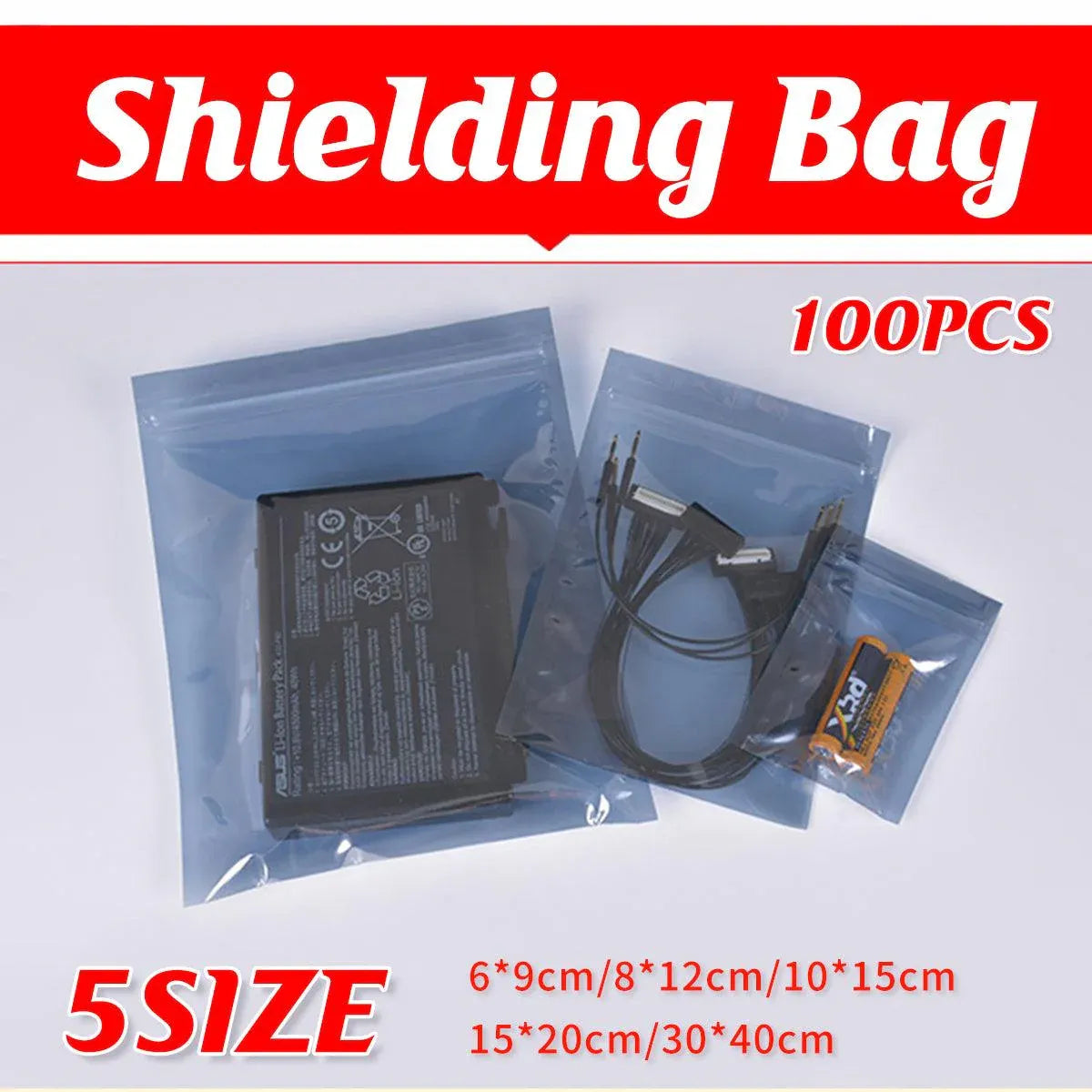 Plastic Self Sealing Bags 100PCS Anti Static Semi Transparent Resealable - 6x9cm