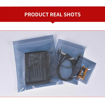 Plastic Self Sealing Bags 100PCS 5Sizes Anti Static Semi Transparent Resealable - 15x20cm V528-ZIPLOCK-BAG-100PCS-927671