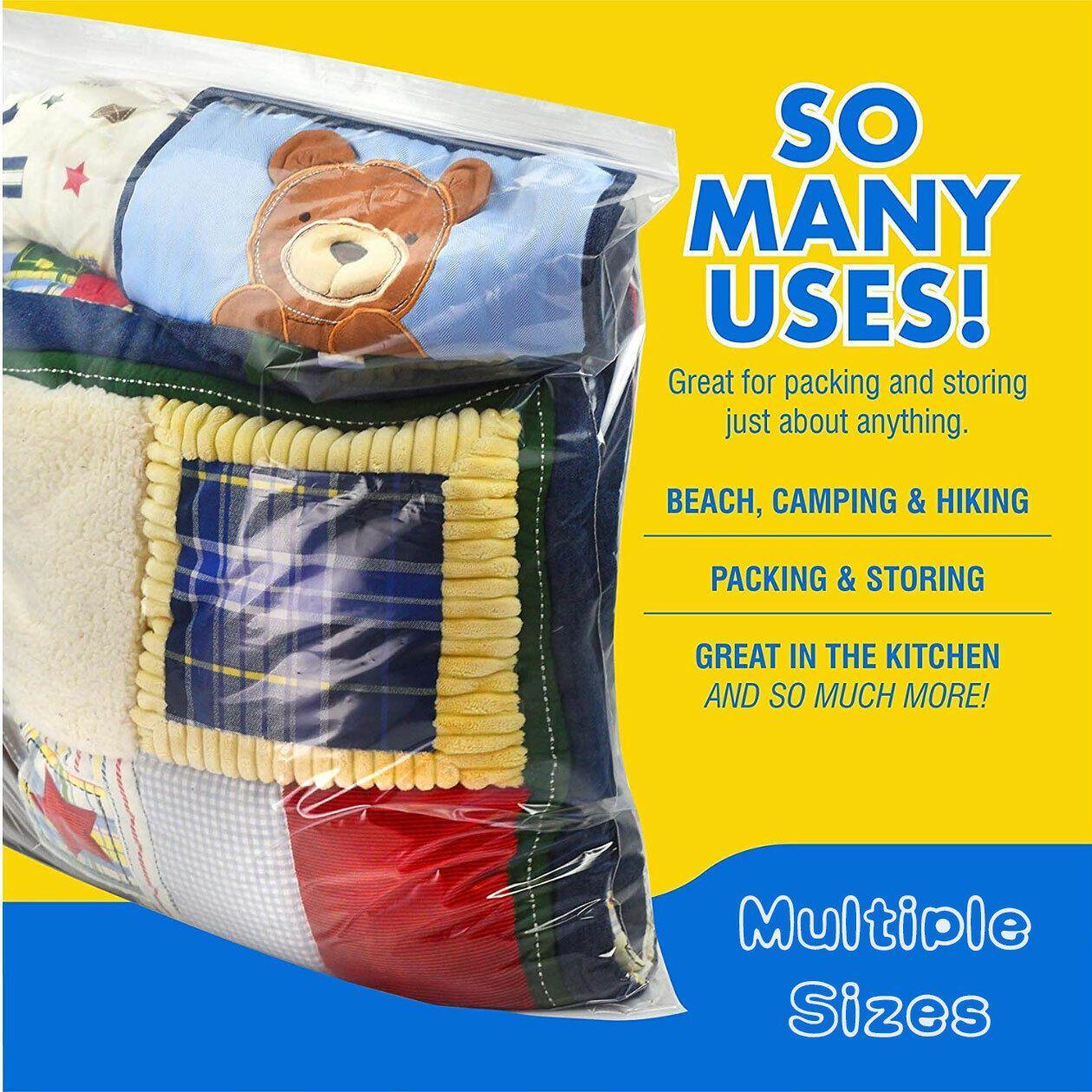 10/100PCS Thick Resealable Ziplock Bags in 12 Sizes Zip Lock Plastic Bags - 5x7cm-100pcs V528-ZIPLOCKPLASTICBAGS5102