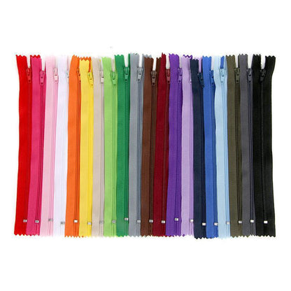 20PCS Closed End Nylon Zippers Tailor Sewer DIY Craft Sewing 20cm - Black V528-ZIPPERS-BLACK-20PCS-317088