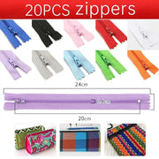 20PCS Closed End Nylon Zippers Tailor Sewer DIY Craft Sewing 20cm - Mixed Color V528-ZIPPERS-MIXEDCOLOUR-20PCS-938579