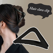 Women's Simple Hair Claws Clip Large Geometric Barrette Ponytail Clamp Hairpin - Black V528-ZK00215-BLACK-560871