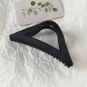 Women's Simple Hair Claws Clip Large Geometric Barrette Ponytail Clamp Hairpin - Black V528-ZK00215-BLACK-560871