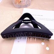Women's Simple Hair Claws Clip Large Geometric Barrette Ponytail Clamp Hairpin - Wine Red V528-ZK00216-W-RED-792986