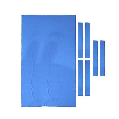 7Pcs Billiard Snooker Pool Table Cover Cloth W/ Felt Strip Heavy Duty 9FT - Blue V528-ZK00269-BLUE9-992036