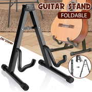 Folding Guitar Stand Floor Rack Electric Acoustic Bass Gig Holder Rack Portable V528-ZK00327-512453