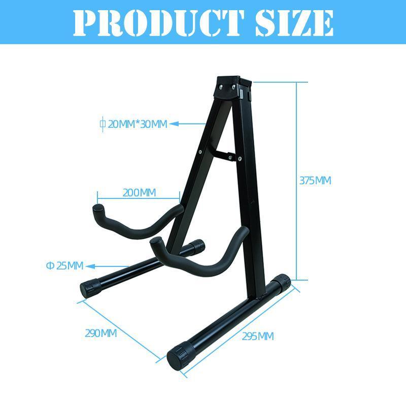 Folding Guitar Stand Floor Rack Electric Acoustic Bass Gig Holder Rack Portable V528-ZK00327-512453