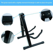 Folding Guitar Stand Floor Rack Electric Acoustic Bass Gig Holder Rack Portable V528-ZK00327-512453