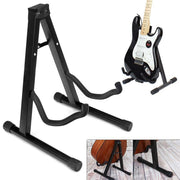 Folding Guitar Stand Floor Rack Electric Acoustic Bass Gig Holder Rack Portable V528-ZK00327-512453