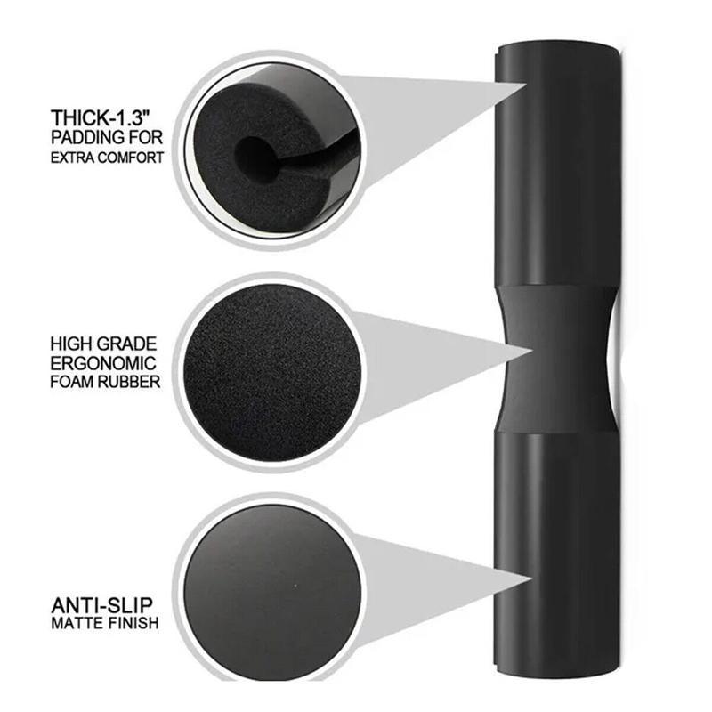 Squat Pad Barbell for Squats Lunges Hip Thrusts Neck Shoulder Protective Support - Grey V528-ZK00385-GREY-597794