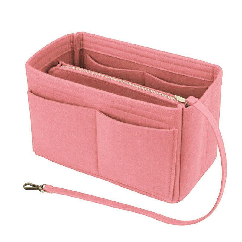 Felt Handbag Organizer Insert with Multiple Pockets for Tote and Purse - Beige M Size V528-ZK00391-BEIGE-M-512239