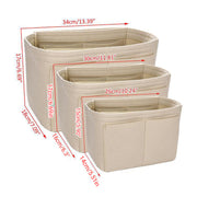 Felt Handbag Organizer Insert with Multiple Pockets for Tote and Purse - Red L Size V528-ZK00395-RED-L-694040