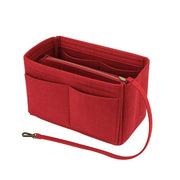 Felt Handbag Organizer Insert with Multiple Pockets for Tote and Purse - Red L Size V528-ZK00395-RED-L-694040