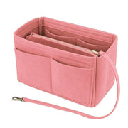 Felt Handbag Organizer Insert with Multiple Pockets for Tote and Purse - Red L Size V528-ZK00395-RED-L-694040