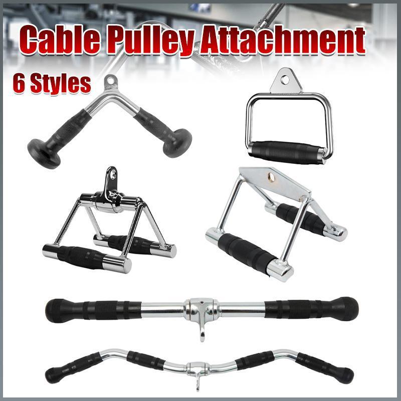 Cable Pulley Attachment Tricep Rope V Grip LAT Pull Down Gym Accessory - Rotation Close Grip Triangle V528-ZK00420-VDR-532404