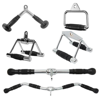 Cable Pulley Attachment Tricep Rope V Grip LAT Pull Down Gym Accessory - Tricep Press-Down Bar V528-ZK00421-DV-657311