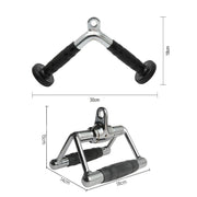 Cable Pulley Attachment Tricep Rope V Grip LAT Pull Down Gym Accessory - Revolving Straight Bar V528-ZK00422-DL-600357