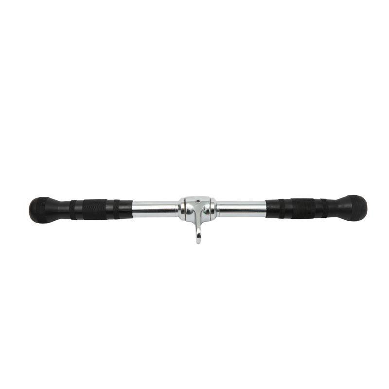 Cable Pulley Attachment Tricep Rope V Grip LAT Pull Down Gym Accessory - Revolving Straight Bar V528-ZK00422-DL-600357