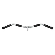 Cable Pulley Attachment Tricep Rope V Grip LAT Pull Down Gym Accessory - Revolving Straight Bar V528-ZK00422-DL-600357