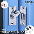 90 Degree Sliding Door Lock Hasp - Stainless Steel Corner Latch - Black-2PCS V528-ZK00426-BLACK-2PCS-736924