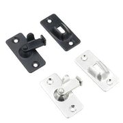 90 Degree Sliding Door Lock Hasp - Stainless Steel Corner Latch - Black-2PCS V528-ZK00426-BLACK-2PCS-736924