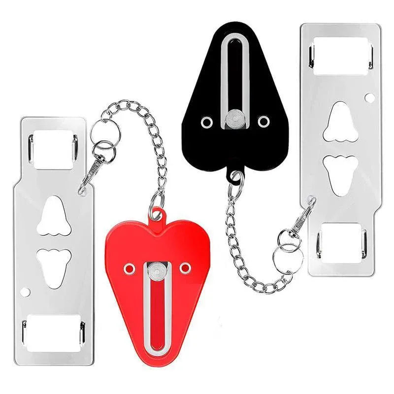 Portable Door Lock for Travel Hotel Home Security Addalock Style Lock - Red V528-ZK00429-RED-510047