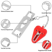 Portable Door Lock for Travel Hotel Home Security Addalock Style Lock - Red V528-ZK00429-RED-510047