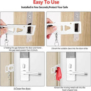 Portable Door Lock for Travel Hotel Home Security Addalock Style Lock - Red V528-ZK00429-RED-510047