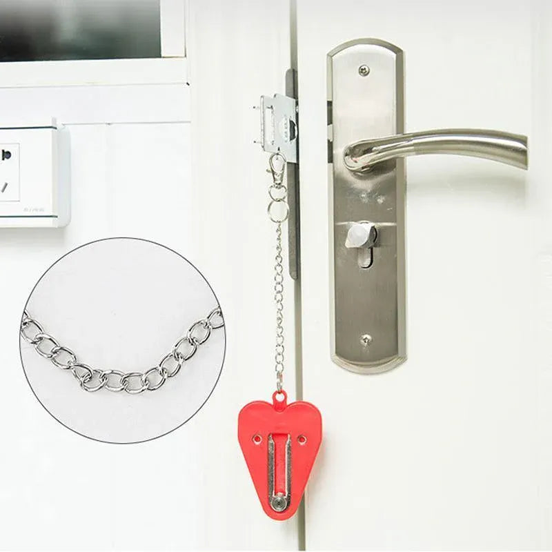 Portable Door Lock for Travel Hotel Home Security Addalock Style Lock - Red V528-ZK00429-RED-510047