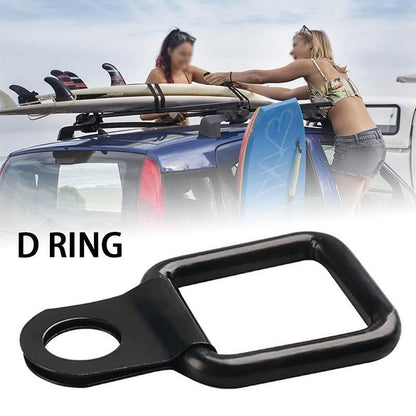 6PCS Black Heavy Duty Fixing Point Anchor Eye Tie Down Lashing Loop D-Ring Hook V528-ZK00435-6PCS-803884