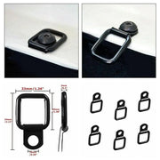6PCS Black Heavy Duty Fixing Point Anchor Eye Tie Down Lashing Loop D-Ring Hook V528-ZK00435-6PCS-803884
