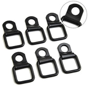 6PCS Black Heavy Duty Fixing Point Anchor Eye Tie Down Lashing Loop D-Ring Hook V528-ZK00435-6PCS-803884