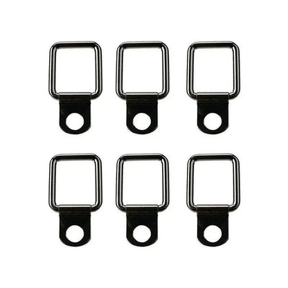 6PCS Black Heavy Duty Fixing Point Anchor Eye Tie Down Lashing Loop D-Ring Hook V528-ZK00435-6PCS-803884