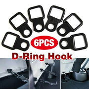 6PCS Black Heavy Duty Fixing Point Anchor Eye Tie Down Lashing Loop D-Ring Hook V528-ZK00435-6PCS-803884