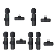 Wireless Lavalier Microphone Mini Mic For Android iPhone iPad Vlog Live Stream - Type-C (Two Microphones) V528-ZK00450-TYPE-1-2-161742