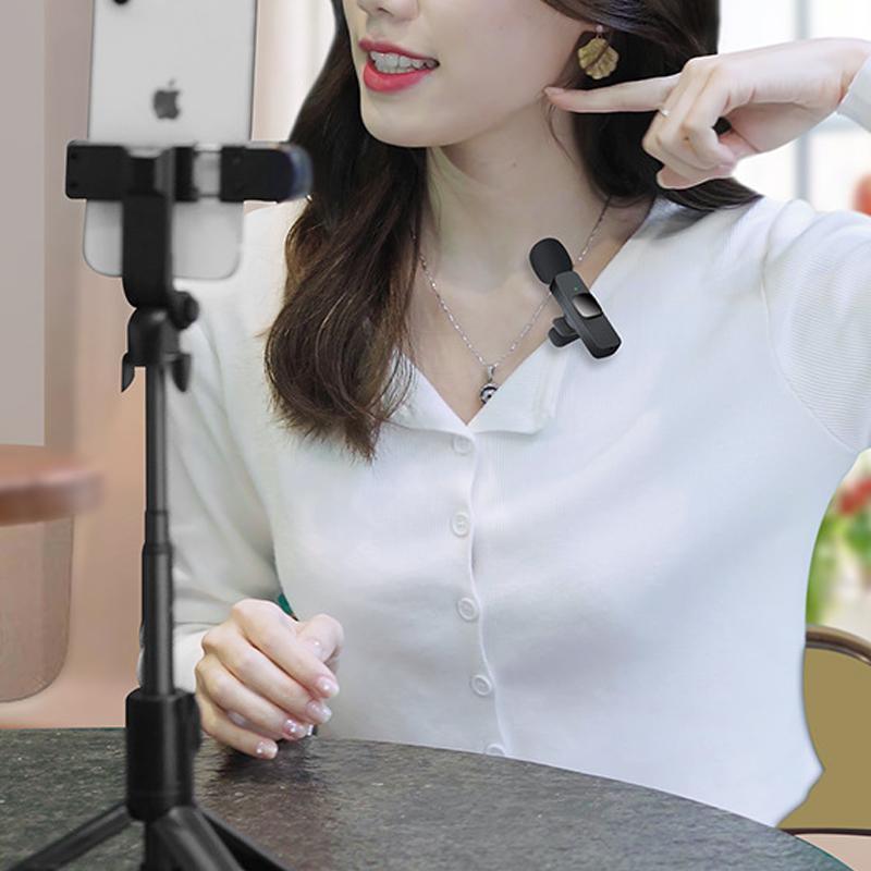 Wireless Lavalier Microphone Mini Mic For Android iPhone iPad Vlog Live Stream - Type-C (Two Microphones) V528-ZK00450-TYPE-1-2-161742