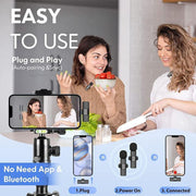 Wireless Lavalier Microphone Mini Mic For Android iPhone iPad Vlog Live Stream - Type-C (Two Microphones) V528-ZK00450-TYPE-1-2-161742