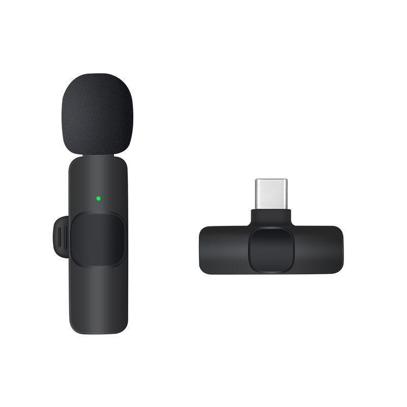 Wireless Lavalier Microphone Mini Mic For Android iPhone iPad Vlog Live Stream - Type-C (Two Microphones) V528-ZK00450-TYPE-1-2-161742