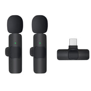 Wireless Lavalier Microphone Mini Mic For Android iPhone iPad Vlog Live Stream - Type-C (Two Microphones) V528-ZK00450-TYPE-1-2-161742
