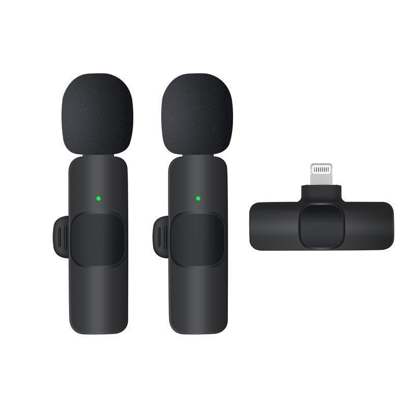 Wireless Lavalier Microphone Mini Mic For Android iPhone iPad Vlog Live Stream - Type-C (Two Microphones) V528-ZK00450-TYPE-1-2-161742