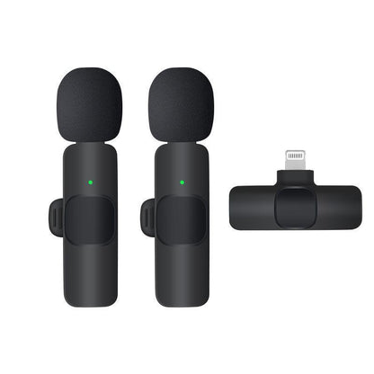 Wireless Lavalier Microphone Mini Mic For Android iPhone iPad Vlog Live Stream - Type-C (Two Microphones) V528-ZK00450-TYPE-1-2-161742