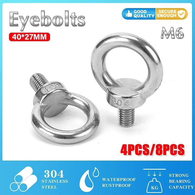 4/8PCS Eye Bolt Tie Down Kit For Rhino Pioneer Platform Roof Rack Fix The 4WD Awning - 4PCS V528-ZK00455-4PCS-442727