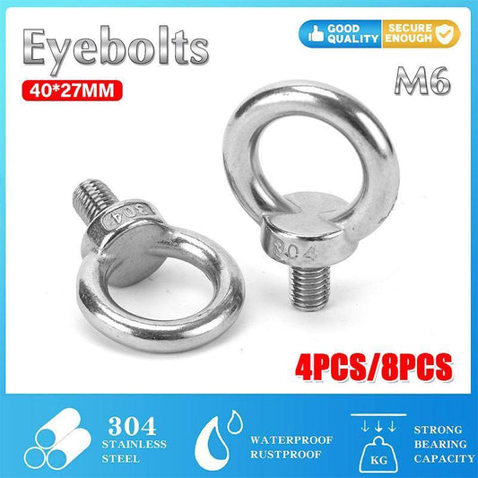 4/8PCS Eye Bolt Tie Down Kit For Rhino Pioneer Platform Roof Rack Fix The 4WD Awning - 4PCS V528-ZK00455-4PCS-442727