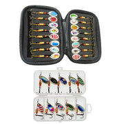 10/16PCS Fishing Lure Spinners Baits Spoon Set with Tackle Bag Trout Bass Tackle - A(16PCS) V528-ZK00459-16PCS-312456