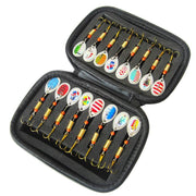 10/16PCS Fishing Lure Spinners Baits Spoon Set with Tackle Bag Trout Bass Tackle - A(16PCS) V528-ZK00459-16PCS-312456