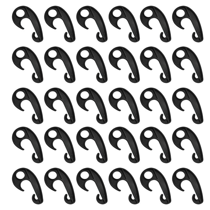 15/30pcs Heavy Duty Luggage Net Hooks Cargo Tie Down Straps Bungee Cord Clips - 30PCS V528-ZK00460-30PCS-836800