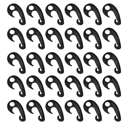 15/30pcs Heavy Duty Luggage Net Hooks Cargo Tie Down Straps Bungee Cord Clips - 30PCS V528-ZK00460-30PCS-836800